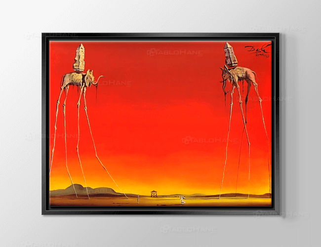 Salvador Dali Filler Tablosu - Los Elafantes