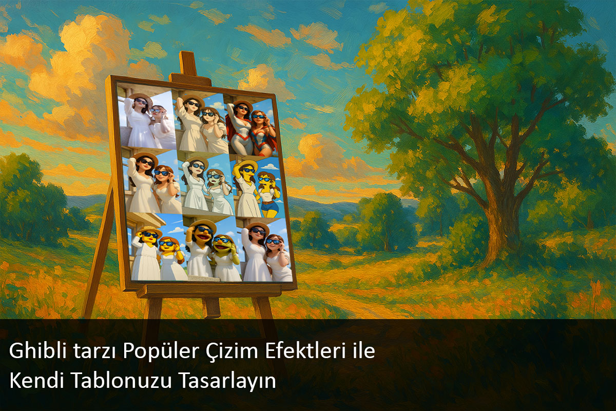 Ghibli tarzı Popüler Çizim Efektleri ile Kendi Tablonuzu Tasarlayın