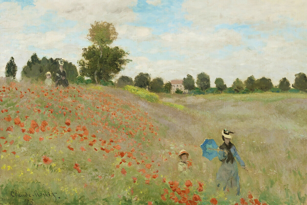 Claude Monet Gelincikler Tablosu - Coquelicots - Poppy Field