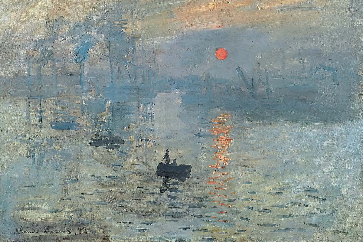Claude Monet İzlenim: Gün Doğumu Tablosu - İmpression Soleil Levant
