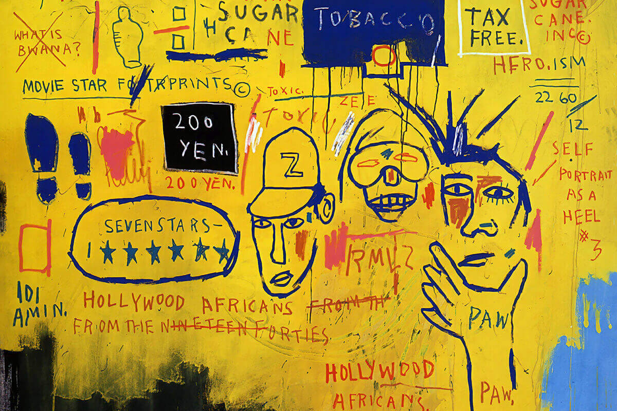 Jean Michel Basquiat : Hollywood Africans Tablosu