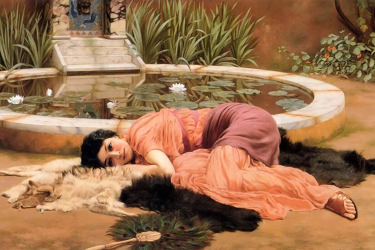 John William Godward : Dolce Far Niente Tablosu