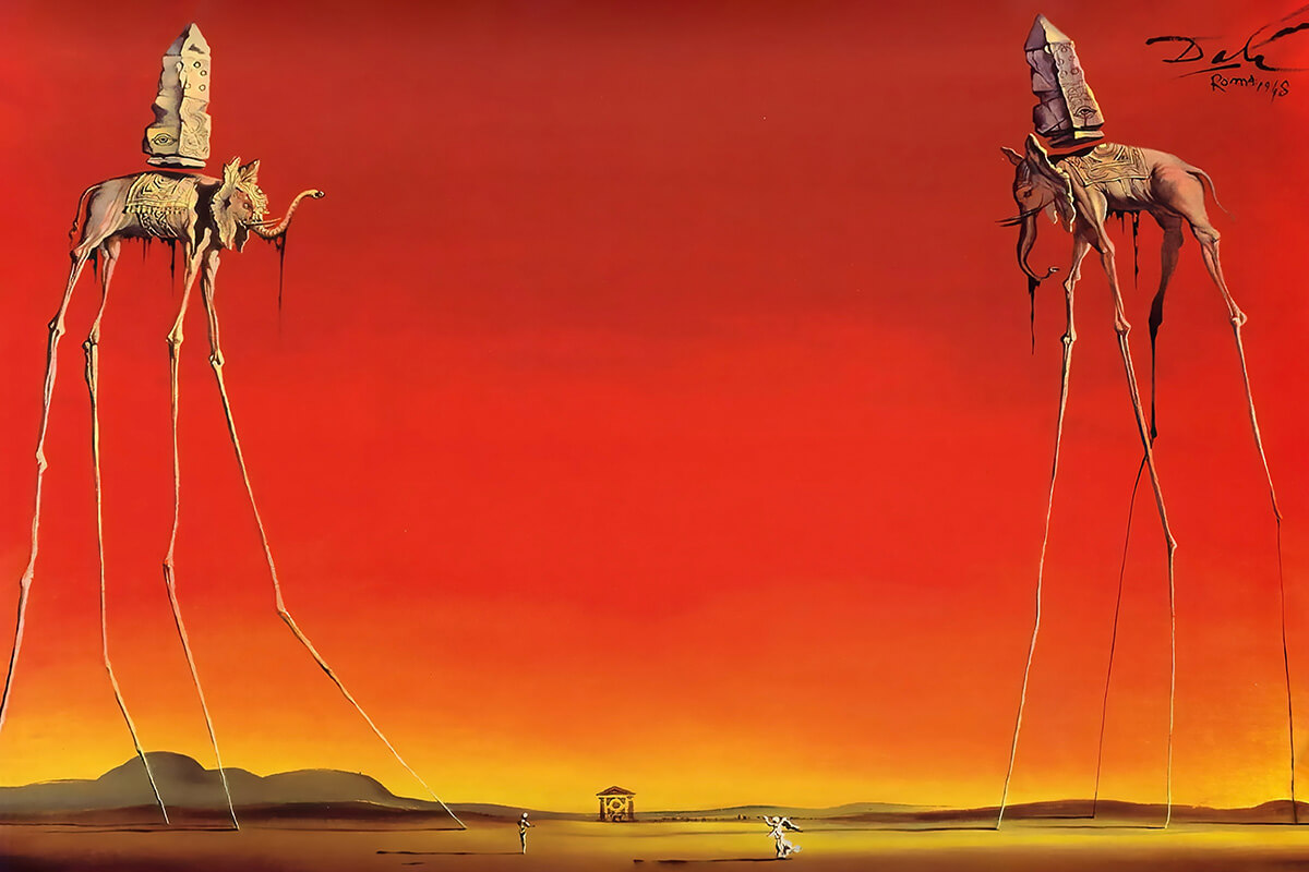 Salvador Dali : Filler Tablosu - Los Elafantes