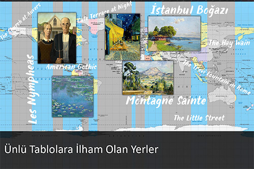 Ünlü Tablolara İlham Olan Yerler Ünlü Tablolara İlham Olan Yerler