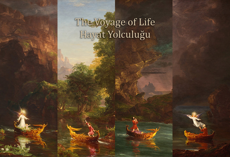 The Voyage of Life - Hayat Yolculuğu - Thomas Cole 4 Adet Kanvas Tablo